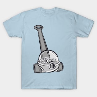 Black And White Corn Popper With Blue Background T-Shirt